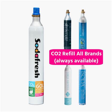 CO2 Refill (with delivery) £ 12.00 – £ 90.00. Rated 5.00 out of 5 based on 14 customer ratings. ( 14 customer reviews) Our CO2 refill service is available for the majority of major brands that include: Sodastream old/new, Midget Widget, ISTA 0.5 l, Grohe Blue, Linde CO2, Simeo CO2, Hambleton Bard S30/S20, Alco2Jet, Paintball 12oz, Airgun 12oz. 